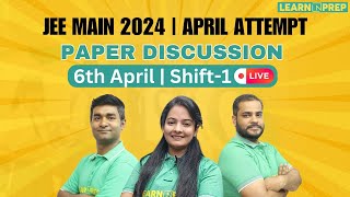 JEE Main 2024 April Attempt Paper discussion 6th April shift1 papersolution jeemains trending [upl. by Belicia680]