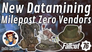 Fallout 76 PTS Milepost Zero Basics amp Datamining Vendors Outfits Snowglobes [upl. by Nhguav285]