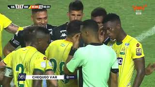 Sobre el final en una jugada polemica se anuló el empate de Bucaramanga ante Cali [upl. by Kroy]