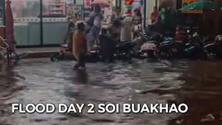 Pattaya Soi Buakhao Super Flood Pattaya Today Scene [upl. by Huberto]