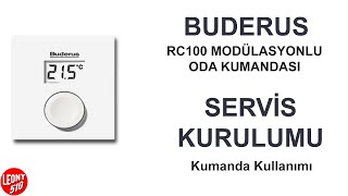 Buderus RC100 Servis Kurulumu Buderus RC100 Modülasyonlu Oda Termostatı [upl. by Kamat]