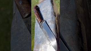 Forging a recurve hunting knife forging knife [upl. by Herwick]