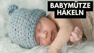 Bärchen Baby Mütze häkeln  Anleitung für Anfänger für alle Größen [upl. by Livvi637]