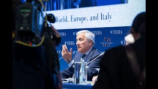 Antonio Tajani al 50° Forum TEHA di Cernobbio [upl. by Einimod194]