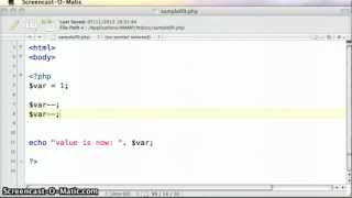 PHP Incrementing amp Decrementing Operators  tutorial 091 [upl. by Liahus]