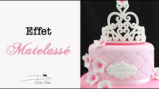 🎂 TUTORIEL EFFET MATELASSÉ FACILE sur PÂTE À SUCRE pour Gâteau dAnniversaire amp Wedding Cake Mariage [upl. by Izak]