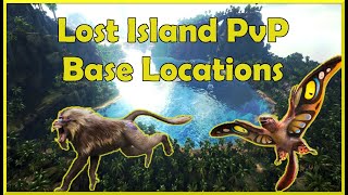 Lost Island Best Base Locations PVP  Ark Survival Evolved [upl. by Tannen]