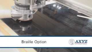 Braille Option  CNC Router  AXYZ International [upl. by Lenoyl269]