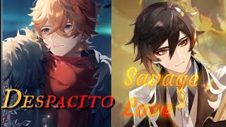 Nightcore  Savage Love x Despacito Switching Vocals  Mashup [upl. by Hceicjow]