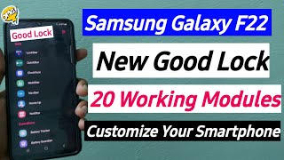 Samsung Galaxy F22 Good Lock  How to Install 20 Working Goodlock Modules [upl. by Edy]