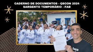 ⚡SARGENTO Temporário Aeronáutica  CADERNO DOCUMENTOS QSCon 2024  Dicas Atualizadas [upl. by Krever549]