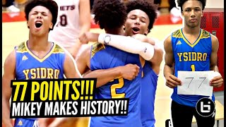 Mikey Williams Scores 77 POINTS BREAKS CALIFORNIA RECORD amp Makes HISTORY Youngest PLAYER EVER [upl. by Jerrilee]