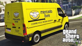 GTA V MODS  ENTREGANDO ENCOMENDAS DO MERCADO LIVRE  RENAULT MASTER 2019 [upl. by Niak]