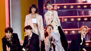 BTS amp Halsey  Boy with Luv Live on Billboard Music Awards 4K [upl. by Noed420]