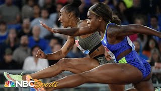 Puerto Ricos CamachoQuinn dodges false start sets meet record in Rome 100m hurdles  NBC Sports [upl. by Dalpe417]