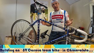 Building an 89 Carrera team bike  with epic Chromovolato paint [upl. by Pheni]