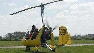 Gyrocopter Start up and take off [upl. by Josh]