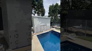 waterproofing and wall tiling by the pool [upl. by Acie]