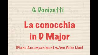 G Donezetti La conocchia D Major  Score and Piano Accompaniment  Voice Line [upl. by Aveer]