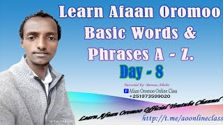 Learn Afaan Oromo basic words in alphabets o to p [upl. by Genesia]