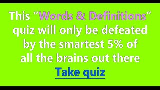 Quiz  Words and definitions [upl. by Ronna]