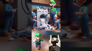 Marios team has a bad day doing laundry with the kids mario mariobros supermario [upl. by Caesaria]