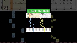 Deck The Halls 🎄 MEDIUM Piano Tutorial with Sheet Music  piano pianotutorial christmas [upl. by Christean]