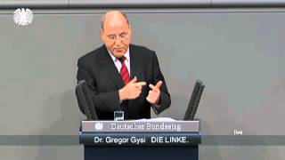 Gregor Gysi DIE LINKE »Die RiesterRente ist ein Hohn« [upl. by Arikihs]