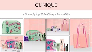 Clinique x Macys Spring 2024 Clinique Bonus Gifts [upl. by Akived]