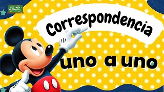 Correspondencia Uno a Uno  Con Mickey Mouse [upl. by Lockhart]