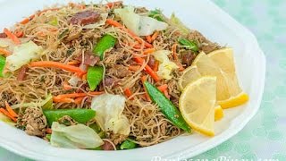 Pancit Bihon Guisado Filipino Rice Noodle [upl. by Dill]