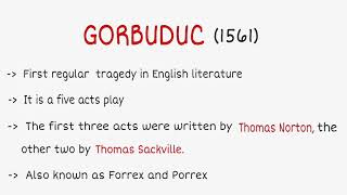 GORBUDUC  Facts  Summary  UGC NET  English Literature  English Study Guide [upl. by Nehttam112]