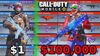 CHEAP vs EXPENSIVE GUNS in COD MOBILE [upl. by Llebana140]