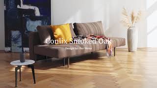 Conlix Full Size Sofa Bed with Smoked Oak Legs by Innovation Living [upl. by Oniluap797]