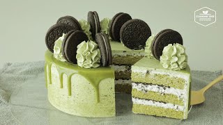 녹차 오레오 케이크 만들기  Green Tea Oreo Cake  Matcha Cake Recipe  Cooking tree [upl. by Gnik]