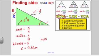 Trigonometry SOHCAHTOA GCSE Higher Maths [upl. by Grimbal]