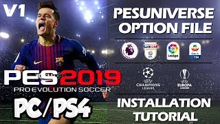 PES 2019  EL MEJOR OPTION FILE PARA PS4PC DOWNLOAD Y TUTORIAL [upl. by Imaj290]