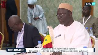 Coopération et intégration sous regionale  la Gambie et la GuinéeBissau saluent les accords signés [upl. by Ordisy]