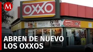 Así fue la reapertura de las sucursales de Oxxo en Tamaulipas [upl. by Bywoods66]