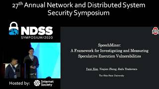 NDSS 2020 SPEECHMINER Framework Investigating and Measuring Speculative Execution Vulnerabilities [upl. by Ardnohs244]