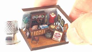 144 Scale Dollhouse miniature Antique Shop Room Box [upl. by Dorcea]