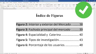 CÓMO HACER UN ÍNDICE DE FIGURAS AUTOMÁTICO EN WORD [upl. by Mundy]