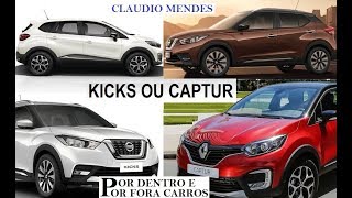 RENAULT CAPTUR OU NISSAN KICKS COMPARATIVO 2018 [upl. by Sumerlin371]