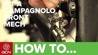 How To Fit A Campagnolo Front Mech [upl. by Aerdnna377]