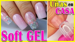 Uñas utilizando TIPS COMPLETOS  técnica APRES GEL  X [upl. by Nemlaz]