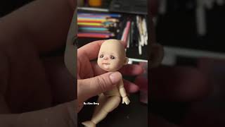 Doll makeup OB11 bjd doll 112 painting Face up [upl. by Kcirdec]