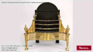 English Antique Andirons Queen Anne Fireplace Accessories [upl. by Valorie]