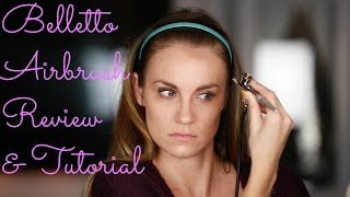 Belletto Airbrush Makeup ReviewTutorial for Beginners Outtake  Angela Lanter [upl. by Parrnell627]