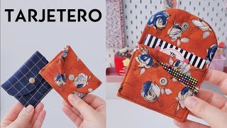 🎁 Cómo hacer un TARJETERO o CARTERA de tela paso a paso  CARTERAS DE TELA [upl. by Briney]