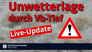 Unwetterlage durch ergiebigen Dauerregen am Wochenende  LiveUpdate [upl. by Ianaj]